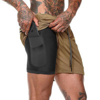 Double-deck Quick Dry GYM Sport Shorts Men 2 In 1 Camo Volleyball Shorts Fitness Jogging Workout Shorts Men Sports Short Pants