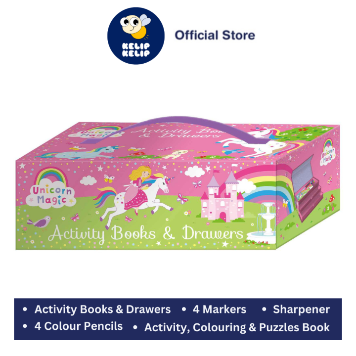 Sytle-Carry Stationery Set Unicorns Gifts, 50 Pcs Filled Stationery with  Unicorn Pencil Case Coloring Books Colored Pens Stickers, Arts and Crafts  for