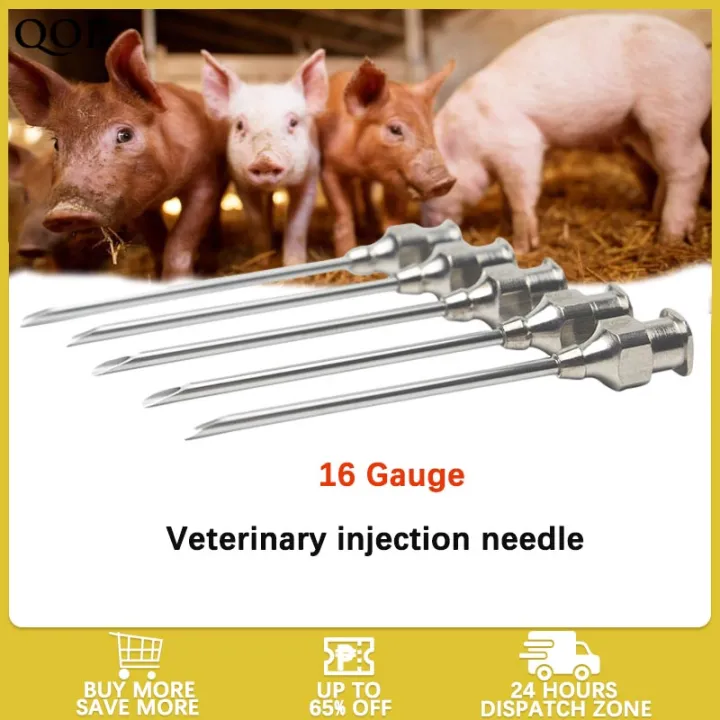 【Dream】10Pcs 16 Gauge Veterinary needle Stainless steel needle for pig