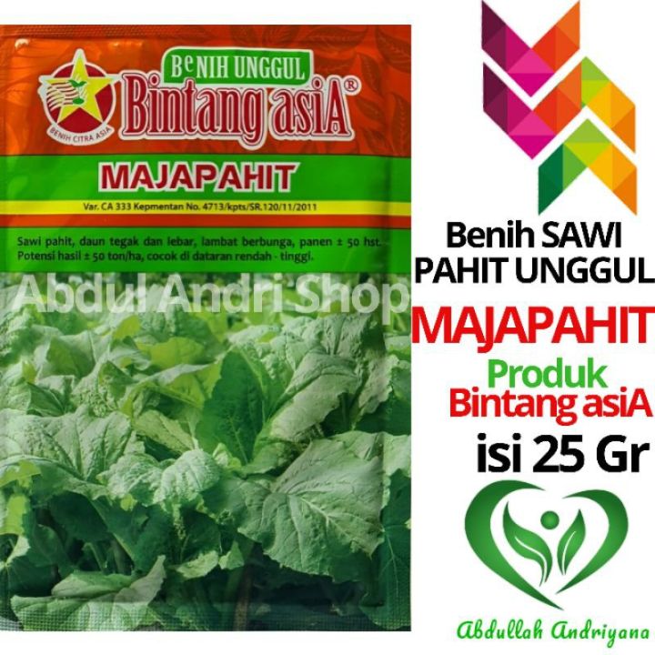 Benih Sawi Pahit Majapahit Isi 25 Gr Bibit Sawi Pahit Produk Bintang