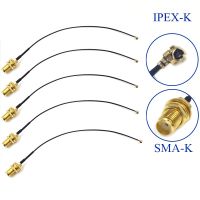 5ชิ้นปลั๊กสายไฟ SMA ตัวเมียเป็น Ufl/u.fl/ipx/ipex UFL ไปยัง SMA หญิงเสาอากาศ RG1.13 RF1.13 RP-SMA-K ชุดประกอบเคเบิล