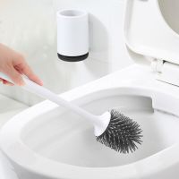 Toilet Brush Rubber Head Holder Cleaning Brush for Toilet Wall Hanging Household Floor Cleaning Bathroom Accessories