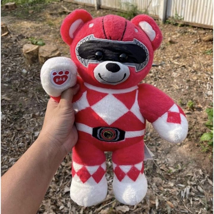 ตุ๊กตาหมี-พาวเวอร์เรนเจอร์-สีแดง-power-ranger-การ์ตูนญี่ปุ่นบิ้วอะแบร์-build-a-bearworkshop-สินค้าปีเก่าเลิกผลิต