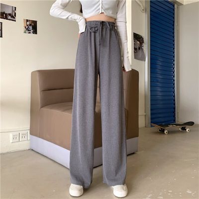 INS Cool Women Baggy Pants Korean Slacks Harem Pants Lady Femme Sweatpants Students Autumn Long Gray Trousers