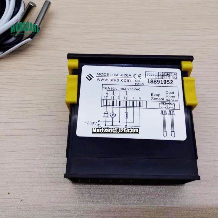 ที่ควบคุมอุณหภูมิตัวควบคุมอุณหภูมิ-sf-820a-จอแสดงอิเล็กทรอนิกส์ในตู้เย็นช่องแช่แข็งตู้เย็นเก็บของ