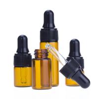 20/30/50 Pcs Empt Mini Dropper Bottles Essential Oil Aromatherapy Bottle with Black Cap Reagent Pipettes Bottles 1ml 2ml 3ml 5ml