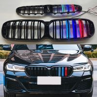 Mgs7ร้อน!!กระจังหน้ารถ LED เหมาะสำหรับ BMW 5ซีรี่ส์ G30 3ซีรีส์ G20 2020 + สีดำตะแกรงแต่งแสงอุปกรณ์แต่งภายนอกรถ