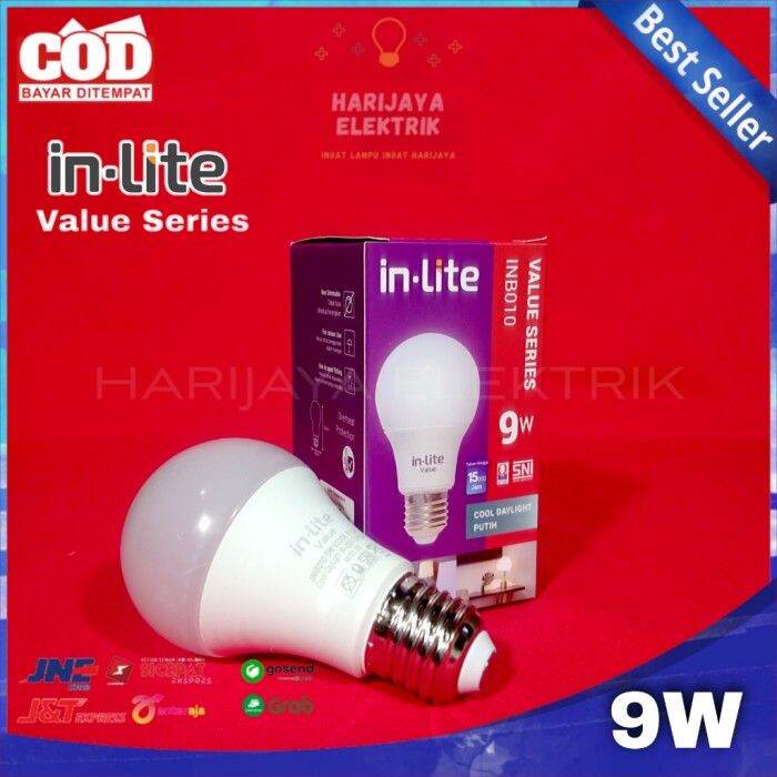 Inlite Lampu Bohlam Led 9 Watt In Lite Value Inb010 Bulb Bulat Putih