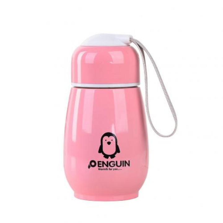 ซื้อหนึ่งแถมหนึ่งฟรี-300ml-กระติกความร้อนกลางแจ้งถ้วยเพนกวินกาแฟกีฬาขวดน้ำแก้ว