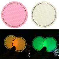 1/2Pcs Fluorescent Anti-slip Car Bottle Cup Silica Gel for Interior Coaster Holder Gadgets