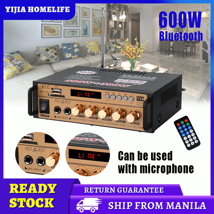 【Ready Stock】 600W 12V / 110V240V Car Home Dual Mode HIFI Amplifier