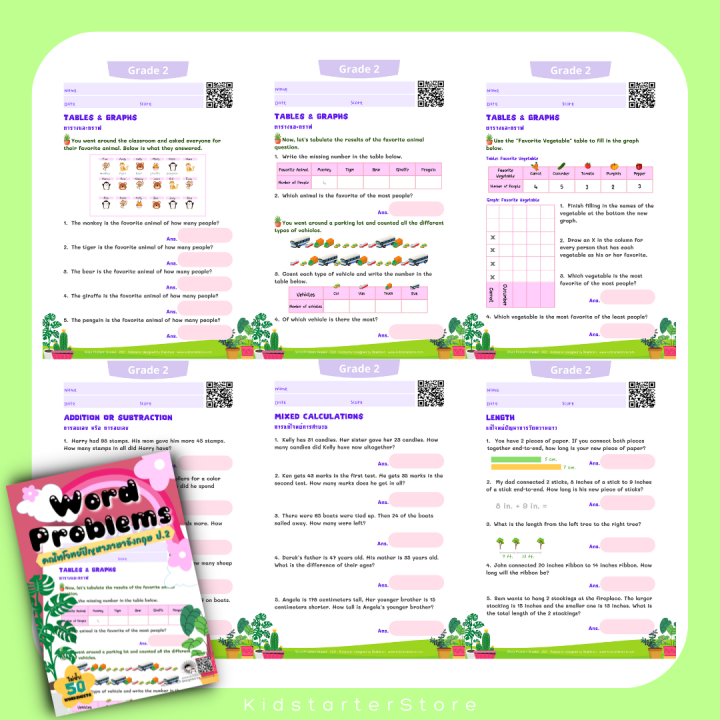 ป2-โจทย์คณิตภาษาอังกฤษ-โจทย์ปัญหา-คณิตศาสตร์ป-2-คณิตคิดเร็ว-บวกลบเลข-บวกลบคูณหาร-แบบฝึกหัด-เด็ก-ป-1-แบบฝึกหัดป-1-word-problem-wp