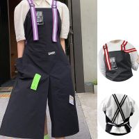 2023 New Fashion Nylon Waterproof Apron Coffee Shop Hairdresser Florist Work Clothes Long Slit Adjustable Nail Salon Apron Aprons