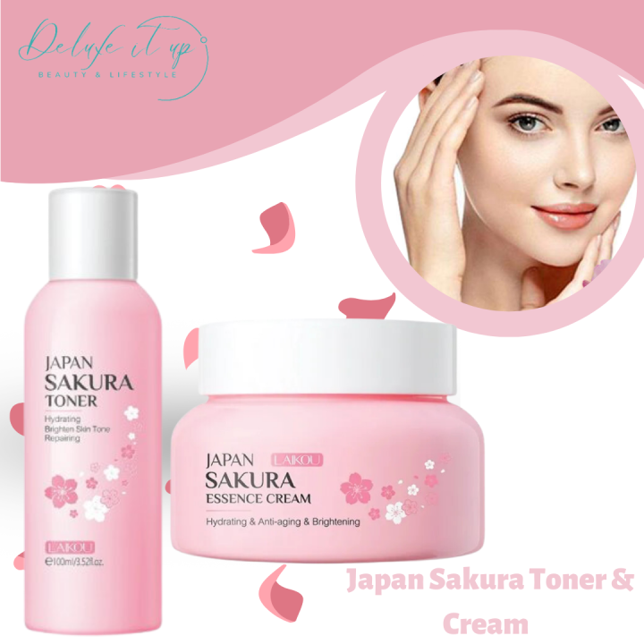 LAIKOU Authentic Japan Sakura Toner and Cream For All Types Of Skin