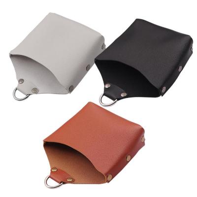 Car Air Outlet Storage Bag Car Storage Pockets Auto Storage Bag PU Leather Lychee Grain Fixed Hook Fine Workmanship for Phone Card Key Pen Glasses responsible