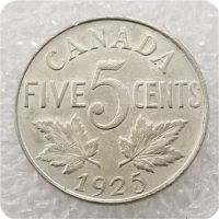 【CC】✿❖  19251926 Canada nickel 5 Cents Coins Wholesale Commemorative Coin Decoration Desktop Ornament