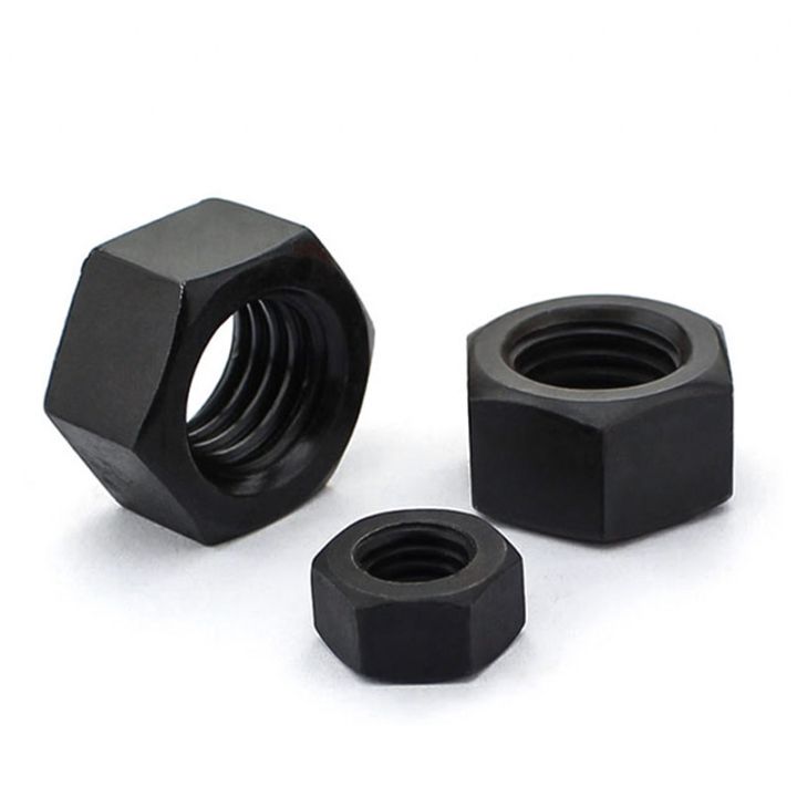 1-2pcs-black-fine-thread-hex-nut-m8-m10-m12-m14-m16-m18-m20-pitch-1-0-1-25-1-5-grade-8-8-carbon-steel-hexagon-nut-fastener
