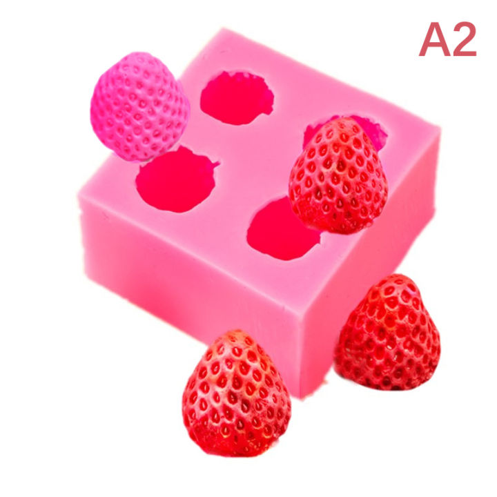 3D Mini Strawberry Silicone Fondant Molds Berries Chocolate