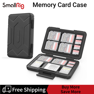 SMALLRIG SD Card Holder Memory Card Holder Case 15 Slots, Water-Resistant For SD Card, Micro SD Card, CFexpress Type A Card,Cfexexpress Type B Card, XQD Card - 3192
