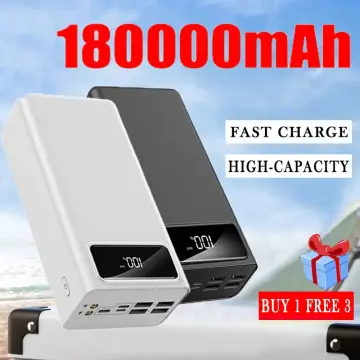 4 USB Output 100000mAh Power Bank Original Large Capacity 2.1A Fast  Charging buy1 free3