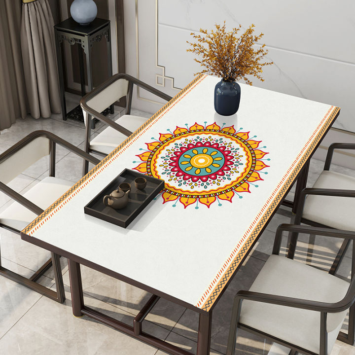 hot-ผ้าปูโต๊ะหนังกันน้ำและกันน้ำมันสไตล์โบฮีเมียนหรูหราสำหรับใช้ในบ้านแบบใช้แล้วทิ้งกันความร้อน-pvc-ผ้าปูโต๊ะผ้าปูโต๊ะผ้าปูโต๊ะ