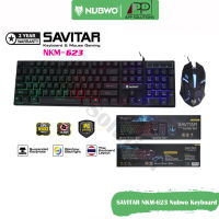 NUBWO KEYBOARD(คียบอร์ด) รุ่นSAVITAR NKM623(BLACK)-APP Solution