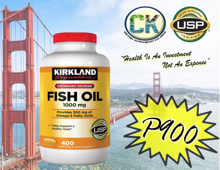 Kirkland Fish Oil 1000mg./400 Soft Gels Expiration 02/25 Lazada PH