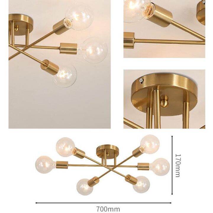 โคมไฟเพดานสีทอง-โคมระย้ารูปทรงเรขาคณิต-ไฟที่ทันสมัย-sputnik-chandelier-brushed-antique-gold-geometric-ceiling-light