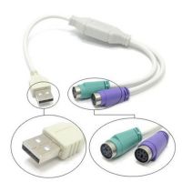 【In-demand】 Aziz Electronics อะแดปเตอร์แปลงสายเมาส์ USB PS/2แป้นพิมพ์สายเคเบิลสำหรับ PS2อินเตอร์คอนเนคเตอร์ตัวผู้เป็นเมาส์สำหรับคีย์บอร์ด