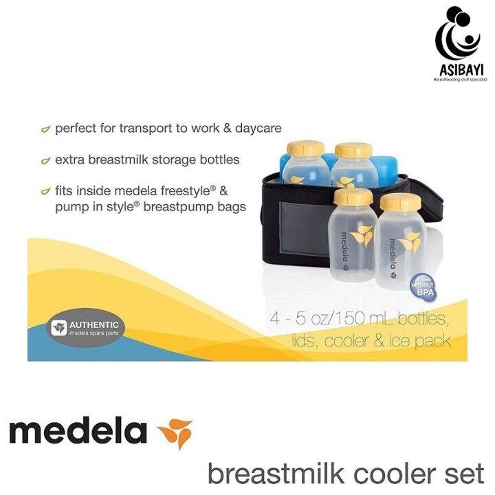 Medela Cooler Bag Breastmilk Set Tas Pendingin ASI Lengkap Botol