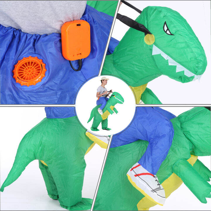 Irishom Cute Adult Inflatable Dinosaur Costume Suit Air Fan Operated