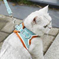 【CW】 Reflective Harness Leash Set Adjustable Leashes Collar Outdoor for Cats Dogs Accessories