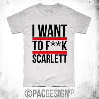 Mens เสื้อยืด I Want toVIP Scarlett Johansson ทำไม VINTAGE dk0153a