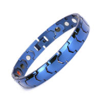 Titanium Steel Magnetic Therapy Bracelet with Strong Magnets Germanium Negative Ion Bracelets For Arthritis Pain Relief With Adjustable Tool