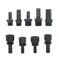 1/2 3/4 Female Male Thread To 1/2 3/4 1 Inch Garden Hose Barb Connector 16mm 20mm 25mm Plastic Hose Fitting 2 Pcs Watering Systems Garden Hoses