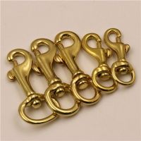 1piece Solid Brass Trigger Swivel Eye Bolt Snap Hook For webbing Leather Craft Bag Strap Belt Hook Clasp Pet Dog Leash Clip