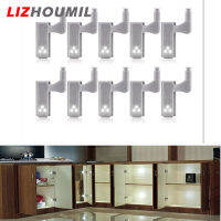 LIZHOUMIL ตู้ไฟใต้ตู้สัมผัสเหนี่ยวนำอัจฉริยะ,มีไฟ LED 10ชิ้นใช้ในไฟบานพับไฟกลางคืนไฟเซนเซอร์สำหรับตู้เก็บเสื้อผ้า