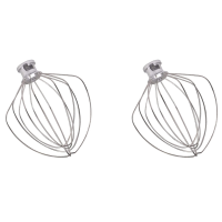 2X KN256WW Eggbeater Accessories for 5-6QT Bowl-Lift Vertical Mixer Accessories Egg Cream Mixer Cake Mayonnaise Mixer