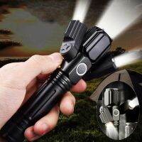 Night Riding Flashlight Rechargeable 18650 Torch Three Head Zoomable 4 Modes Electric LED Flashlights For Hiking Cycling Fishing