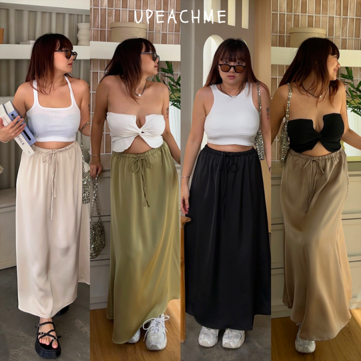 satin-skirt-i-กระโปรงยาวผ้าซาตินงานเกาหลี-ให้ฟีลลูกคุณสุดๆ-ใส่คู่กับบิกินีฉบับตัวแม่ได้เลย