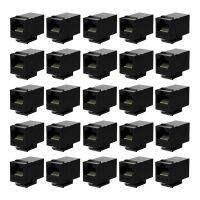 25 Pcs Rj45 Coupler Cat6 Keystone Jacks Inline Coupler Female to Female Insert Coupler