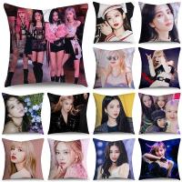 ❍ ปลอกหมอน ผ้าโพลีเอสเตอร์ ทรงสี่เหลี่ยม ขนาด 40x40x45x45 ซม. ลาย Blackpink สําหรับตกแต่งบ้าน โซฟา