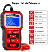 KONNWEI KW681 OBD EOBD Scanner 6V 12V Car Motorcycle Battery Tester OBD2 2 In1 Diagnostic Tool 100-2000 CCA Free Update