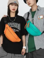 Chest bag mens trendy summer Japanese style casual mobile phone cross bag sports waist bag womens bag simple shoulder crossbody bag 【JYUE】