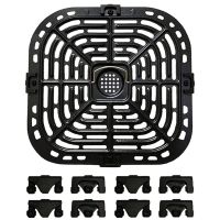 Special Offers Air Fryer Grill Pan Crispers Plate Tray Rack Square Grill Pan Tray For Instant Vortex 6Qt Air Fryer Part Dishwasher Safe