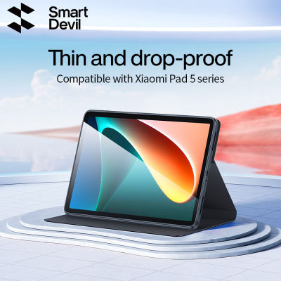 SmartDevil Casing Tablet แม่เหล็กแผ่น Xiaomi 5 Pro Mi Pad 6 Pro 11นิ้วปกหนังแม่เหล็กขาตั้งพับได้พร้อมเคสที่ใส่ดินสอ