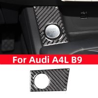 For Audi A4L A4 B9 2017-2019 Interior Accessories Car Engine Start Stop Button Panel Decoration Cover Trim Sticker Carbon Fiber