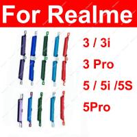 ปุ่มปรับระดับเสียงสําหรับ Realme 3 Pro 5 Pro 3i 5i 5S เปิดปิดสวิตช์ปุ่มปรับระดับเสียงปุ่มด้านข้างเปลี่ยนสายดิ้น