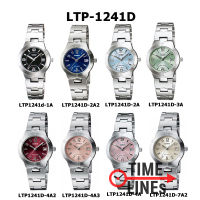 CASIO ของแท้ 100% รุ่น LTP-1241D นาฬิกาผู้หญิง สายสแตนเลส มีวันที่ หลายสี พร้อมกล่องและประกัน 1 ปี LTP1241D LTP1241 LTP-1241D-1A LTP-1241D-2A LTP-1241D-4A LTP-1241D-4A2