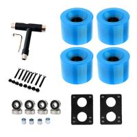 80A Skateboard Wheels Replacement with Bearings Longboard PU Wheels Cruiser Wheels Street Upgrade Replacement